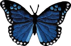 img 1 attached to Captivating Blue Monarch Butterfly Patch - Easy Iron-on or Sew On Emblem