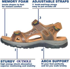 img 3 attached to 👞 MarsRoad Men's Outdoor Sandals: Stylish Fisherman Shoes for Active Sports