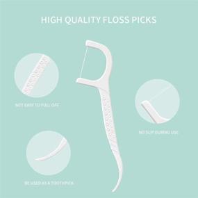 img 3 attached to 🦷 meyarn Floss Picks 300Count Flosser with Tooth Pick Flossers for Adults and Kids – Plaque Remover for Fresh Teeth Cleaning Sustainable Flossers Travel Dental with 1 Portable Travel Handy Cases: The Ultimate Dental Hygiene Solution