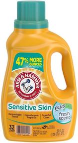 img 3 attached to 🌼 Arm & Hammer Liquid Laundry Dual He: Sensitive Skin Plus Scent, 50 Fluid Ounce - Effective Cleansing for Even the Most Delicate Skin