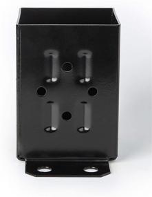 img 2 attached to 🏗️ ADLER Fence Post Base Brackets Heavy Duty Steel Powder-Coated Anchor - 4x4 Wood Support - Black (4 Pack)