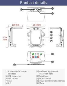 img 1 attached to 🚗 Повысьте комфорт во время вождения с универсальным головным дисплеем автомобиля Generic HUD – поддержка всех типов транспортных средств с интеллектуальной системой Carplay.