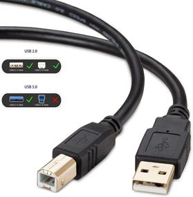 img 3 attached to 🔌 High-Quality 15ft USB 2.0 Printer Cable: Compatible with HP, Canon, Epson, Lexmark, Dell, Xerox, Samsung, and More