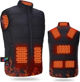 img 4 attached to 🧥 Heated Vest with 8 Heating Zones, 3 Heating Levels – Unisex Warming Rechargeable Electric Vest, Washable
