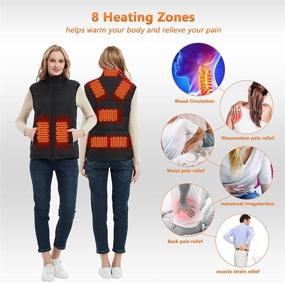 img 1 attached to 🧥 Heated Vest with 8 Heating Zones, 3 Heating Levels – Unisex Warming Rechargeable Electric Vest, Washable
