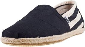 img 4 attached to TOMS University Classics Black Stripe: Stylish and Timeless Slip-On Shoes