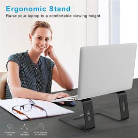 img 3 attached to Compatible Ergonomic Ventilated Notebooks Laptop Black