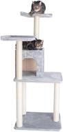 🐱 gleepet cat tree gp78571022 – 57-inch height, silver gray logo