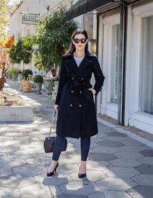 img 3 attached to 🧥 ACECOZY Women's Superior Black Trench Coat – Fashionable Women's Clothing for All Occasions