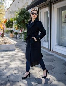 img 1 attached to 🧥 ACECOZY Women's Superior Black Trench Coat – Fashionable Women's Clothing for All Occasions