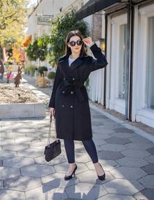 img 2 attached to 🧥 ACECOZY Women's Superior Black Trench Coat – Fashionable Women's Clothing for All Occasions