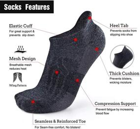 img 2 attached to Premium Merino Wool Compression Support Ankle Socks for Busy Men Women, Ultra-Soft Thick Cushion Tab Socks - Available in 3/6 Pairs