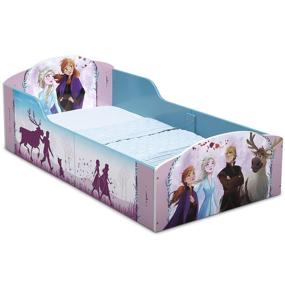 img 4 attached to ❄️ Magical and Stylish: Delta Children Wood Toddler Bed, Disney Frozen II (BB81453FZ-1097)
