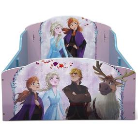 img 1 attached to ❄️ Magical and Stylish: Delta Children Wood Toddler Bed, Disney Frozen II (BB81453FZ-1097)