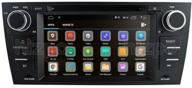 🚗 hizpo android 10 car stereo: 7 inch quad core multi-touch screen dvd player for e90/e91/e92/e93 logo