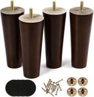 🪑 onesight 6 inch wood furniture legs - replacement legs for armchair, cabinet, couch, dresser - set of 4 logo