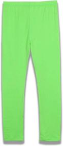 img 1 attached to 👧 Cute Stretch Athletic Leggings for Girls: 3 Pack of Kids Yoga Pants, Ankle Length (Size 4-13T)