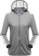 👕 ultimate upf 50+ uv sun protection women's zip up hoodie - stay safe during fishing, running, and hiking with this stylish outdoor performance shirt логотип