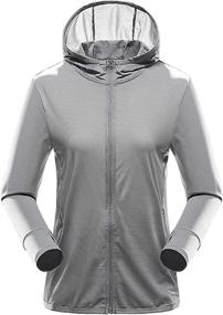 img 4 attached to 👕 Ultimate UPF 50+ UV Sun Protection Women's Zip Up Hoodie - Stay Safe during Fishing, Running, and Hiking with this Stylish Outdoor Performance Shirt