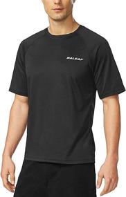 img 4 attached to 🏊 BALEAF Men's Solid Short Sleeve Quick-Dry Swim Shirt with UPF 50+ Sun Protection