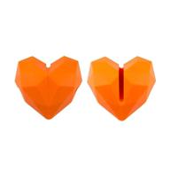 🍳 set of 2 heart-shaped silicone pot clips - kitchen gadgets for smoker oil, milk, and candy temperature monitoring. ideal for deep fryers and melting pots. cute and practical silicone pot clip holders. logo