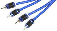 🔵 high-quality stinger si6212 12ft 2-channel rca interconnect cable - audiophile grade, blue logo