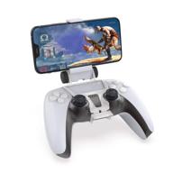 🎮 enhance gaming experience: ps5 dualsense controller clip mount with adjustable stand and phone clamp logo