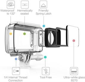 img 3 attached to 📷 Waterproof Case for YI Lite / 4K / 4K+ Action Cameras with YI 4K Camera