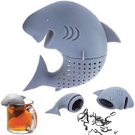 🦈 grey shark tea infuser - funny animal shaped tea filter for loose leaf tea - cute gift for shark lovers - bpa free silicone material - eco-friendly summer party favors - 1 piece by hary логотип