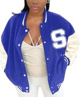 oversized varsity baseball patchwork streetwear women's clothing logo