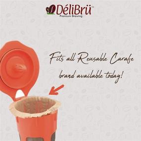 img 1 attached to Delibru Unbleached Paper Filters for Reusable Carafe - 100% Compostable & Disposable (100/Box)