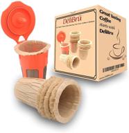 delibru unbleached paper filters for reusable carafe - 100% compostable & disposable (100/box) logo