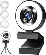 📷 1080p webcam with 110-degree view angle, auto focus, built-in microphone - ideal for video calling, conferencing, recording - compatible with pc, laptop, desktop - usb webcam with wide angle lens logo