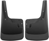 🚚 husky liners 56641: custom front mud guards for 2008-10 ford f-250/f-350 (no oem fender flares) - black logo