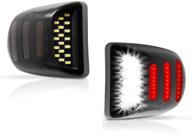 🔦 увеличенная видимость: carrep led осветитель номерного знака, комплект из 2 штук - белый свет 6500k + красный свет логотип