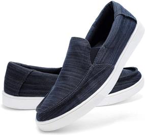 img 4 attached to ALEADER Casual Canvas Sneakers Loafers Men's Shoes