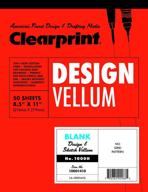 📐 clearprint 1000h design vellum pad - 16 lb 100% cotton - 8.5 x 11 inches - 50 sheets - translucent white - premium quality logo