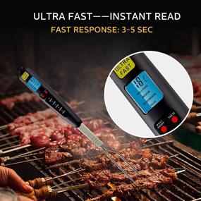 img 3 attached to 🍖 ALPS Instant Read Meat Thermometer: Digital Barbecue Turner Fork for Grilling, Cooking, Kitchen, Smoker - Perfect for Meat, Turkey, and More