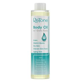 img 1 attached to 🌿 ReTone Body Oil: Prevents Stretch Marks - Non-greasy Formula - Enriched with Gotu Kola - User-friendly Pump - Tamanu, Argan, Rosehip, Jojoba Oils + Vitamin E C (For Dry Skin, Uneven Skin Tone)