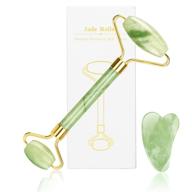 premium natural jade stone anti-aging face roller and gua sha tool set – rejuvenate skin and reduce wrinkles logo