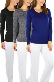 img 1 attached to 👙 Womens Fleece Sleeve Thermal Lingerie, Sleep & Lounge - ToBeInStyle Women's Clothing