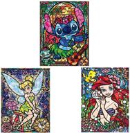 🎨 full drill diamond painting kit - hartop 5d diy diamond rhinestone painting kits for adults and beginners - embroidery arts crafts home decor - 12 x 16 inch - set of 3 princess mermaid stitch designs logo