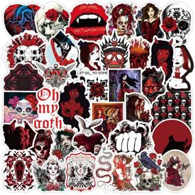 img 4 attached to 🏄 Waterproof Gothic 50 6C Skateboard Stickers