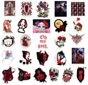 img 1 attached to 🏄 Waterproof Gothic 50 6C Skateboard Stickers