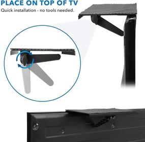 img 3 attached to 📺 Mount-It! Top TV Shelf: Flat Panel Mount for Cable Box, Media Streaming Devices, and Gaming Consoles with Anti-Skid Fabric and Rotary Knob Design - 13.6lbs Capacity (Black)