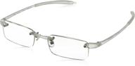 visualites 1 reading glasses: crystal frame/clear lens, 2.50 strength - stylish eyewear for enhanced reading logo