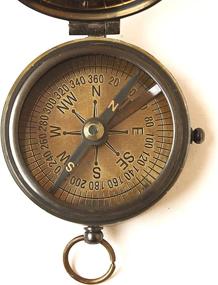 img 3 attached to 🧭 Vintage Finish Kelvin Hughes 100 Year Calendar Compass by collectiblesBuy - A Timeless Brass Lid Compass