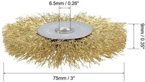 img 2 attached to Uxcell 3 Inch Plated Crimped 4 Inch Abrasive & Finishing Products for Abrasive Brushes