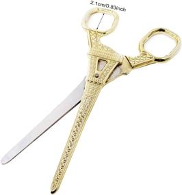 img 2 attached to 🗼 Honbay 5 Inch Gold Plated Stainless Steel Eiffel Tower Embroidery Scissors: Premium Craft Scissors for Artistic Sewing and Craftwork