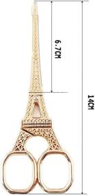 img 3 attached to 🗼 Honbay 5 Inch Gold Plated Stainless Steel Eiffel Tower Embroidery Scissors: Premium Craft Scissors for Artistic Sewing and Craftwork